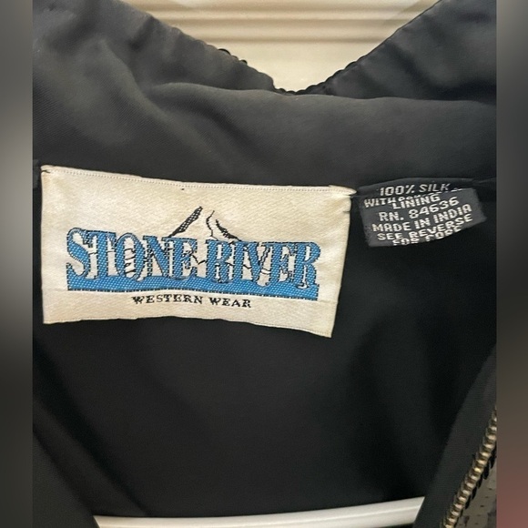 Vintage  Christmas Bomber Jacket Med  Silk Sequined All Over Party​​​​​​​​​​​​​​ - Picture 5 of 11